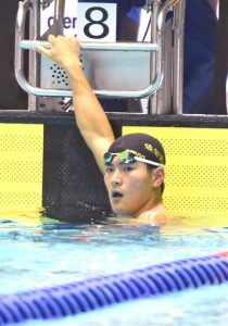 ＜栃木国体＞競泳の渋谷琥玲亜（佐賀商高）5位　競泳少年男子B100m自由形