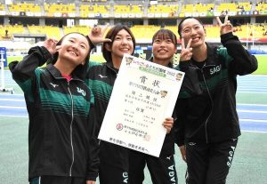 ＜栃木国体＞佐賀県選抜県新4位　成年女子400メートルリレー