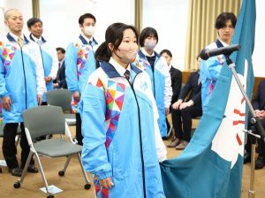 ＜国スポ・冬季大会＞佐賀県代表11人が健闘誓う　選手団結団式